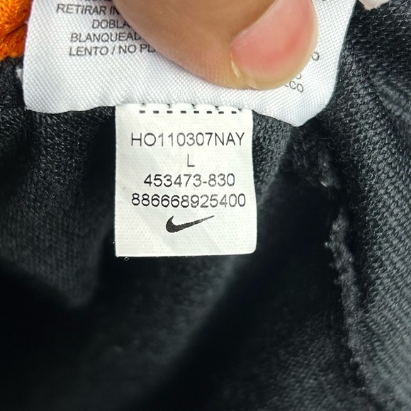 VTG Y2K Nike NR Jacket Men L center Swoosh Running Dri-Fit Orange Black Full-Zip - Picture 7 of 16